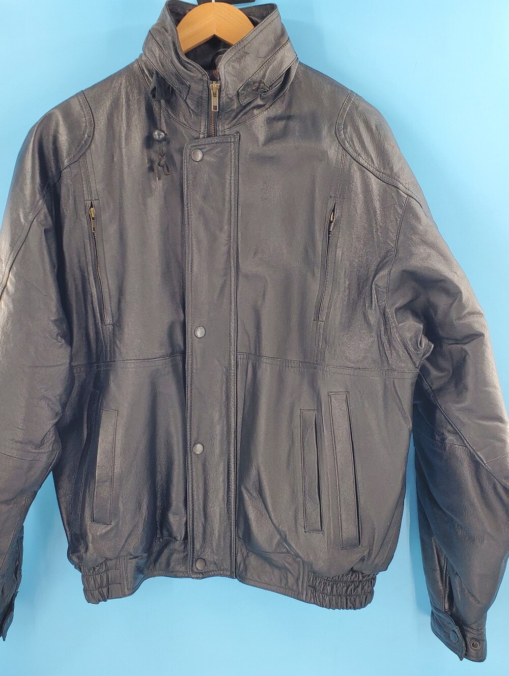 Vintage 90s Leather black jacket M